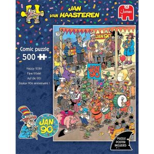 Jumbo Puzzel Jan van Haasteren Fijne 90ste! 500 Stukjes + Poster