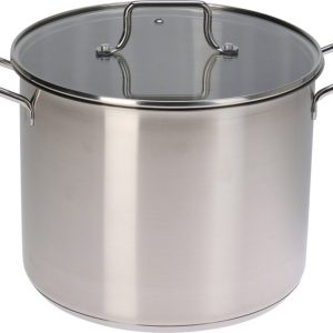 Soeppan RVS met Glazen Dksel 24cm