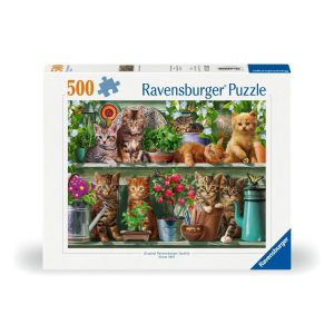 Ravensburger Puzzel Katjes in het Rek 500 Stukjes