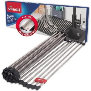 Vileda Afdruiprek 45x40 cm RVS/Zwart