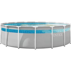 Intex 26730GS Prism Frame Clearview Zwembad 488x122 cm Grijs/Transparant