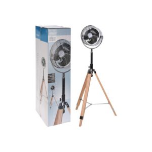Excellent Electrics Statiefventilator Hout en Verstelbaar Staande Ventilator
