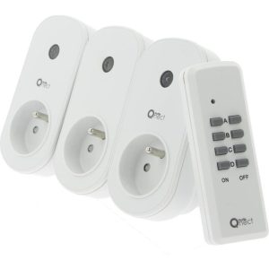 Profile Qnect Kit Afstandsbedienende Stopcontacten 3 Stuks + Afstandsbediening Wit
