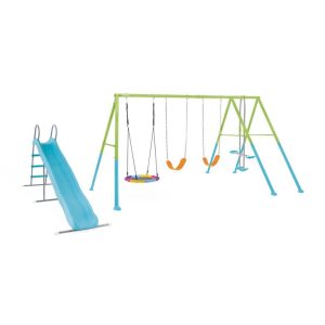 Intex 44151 Saucer & Swing Deluxe Vijf Swing Activiteiten Schommelset Blauw/Groen