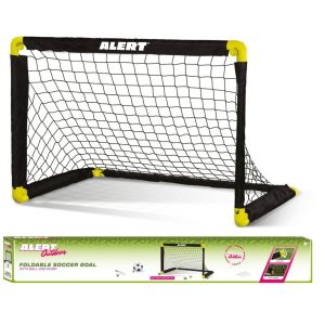 Alert Opvouwbaar Doel 91x61x61 cm + Voetbal en Pomp Zwart/Geel