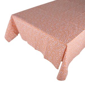 Linen&More Daisy Flowers Tafelkleed 140x250 cm Oranje/Katoen