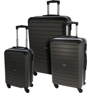 Proworld Kofferset 50-60-70 cm Antraciet