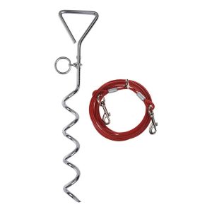 ProPlus Aanlegspiraal met Kabel 450 cm Chroom/Rood