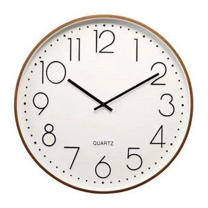 Wandklok 50.5 cm Wit/Hout